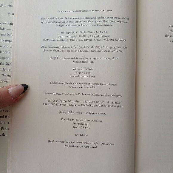 INHERITANCE Book 4 The Vault of Souls by Christopher Paolini HB DJ 1ST EDITION - Picture 4 of 9